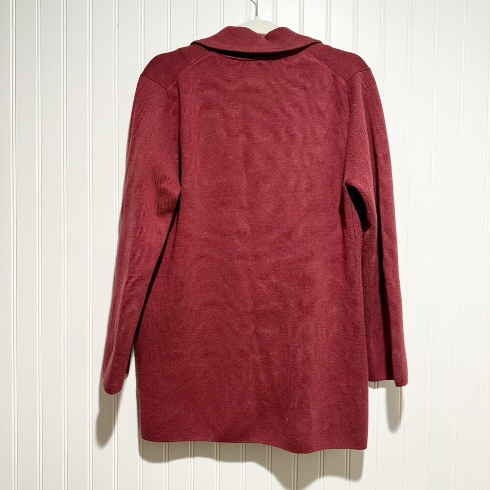 J Crew Burgundy Cecile Relaxed Sweater Blazer Size Small - Picture 6 of 6
